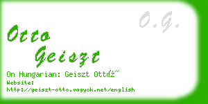 otto geiszt business card